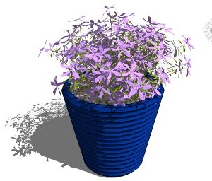 3D花 - 花盆】
